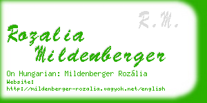 rozalia mildenberger business card